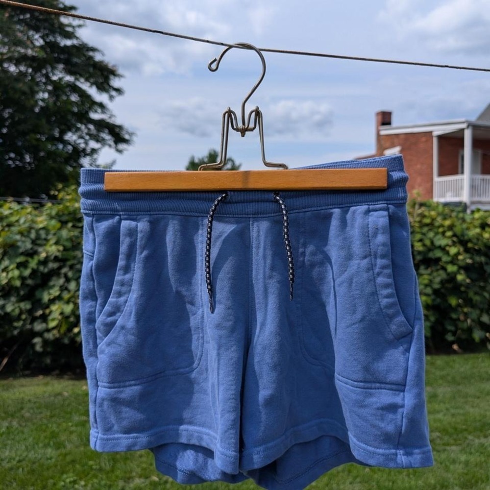 Columbia Womens Blue Knit Athletic‎ Shorts XS Drawstring Elastic Waist Pockets